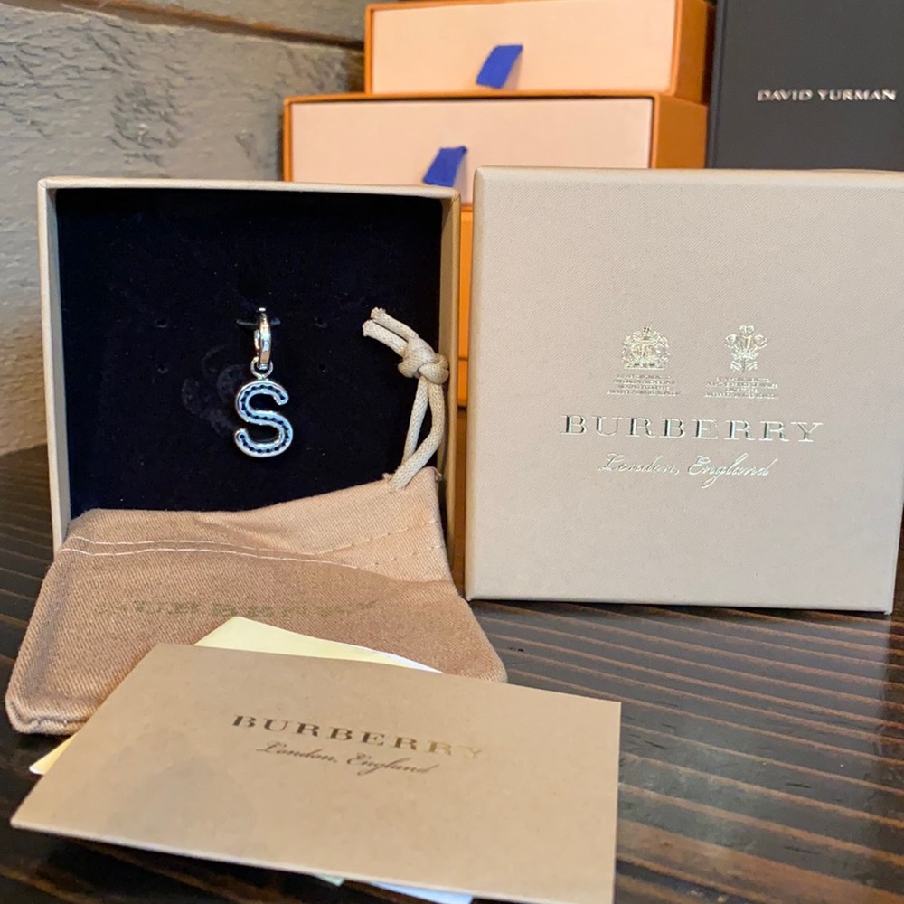 Burberry Palladio S charm with leather stitching